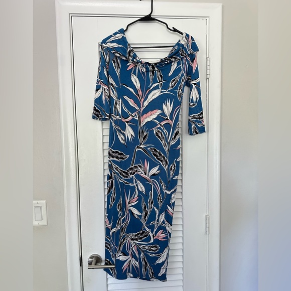 Yumi Kim off the shoulder floral midi dress size medium. - Picture 2 of 4